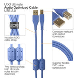 UDG Ultimate Audio Cable USB 2.0 A-B Blau Gerade 3m