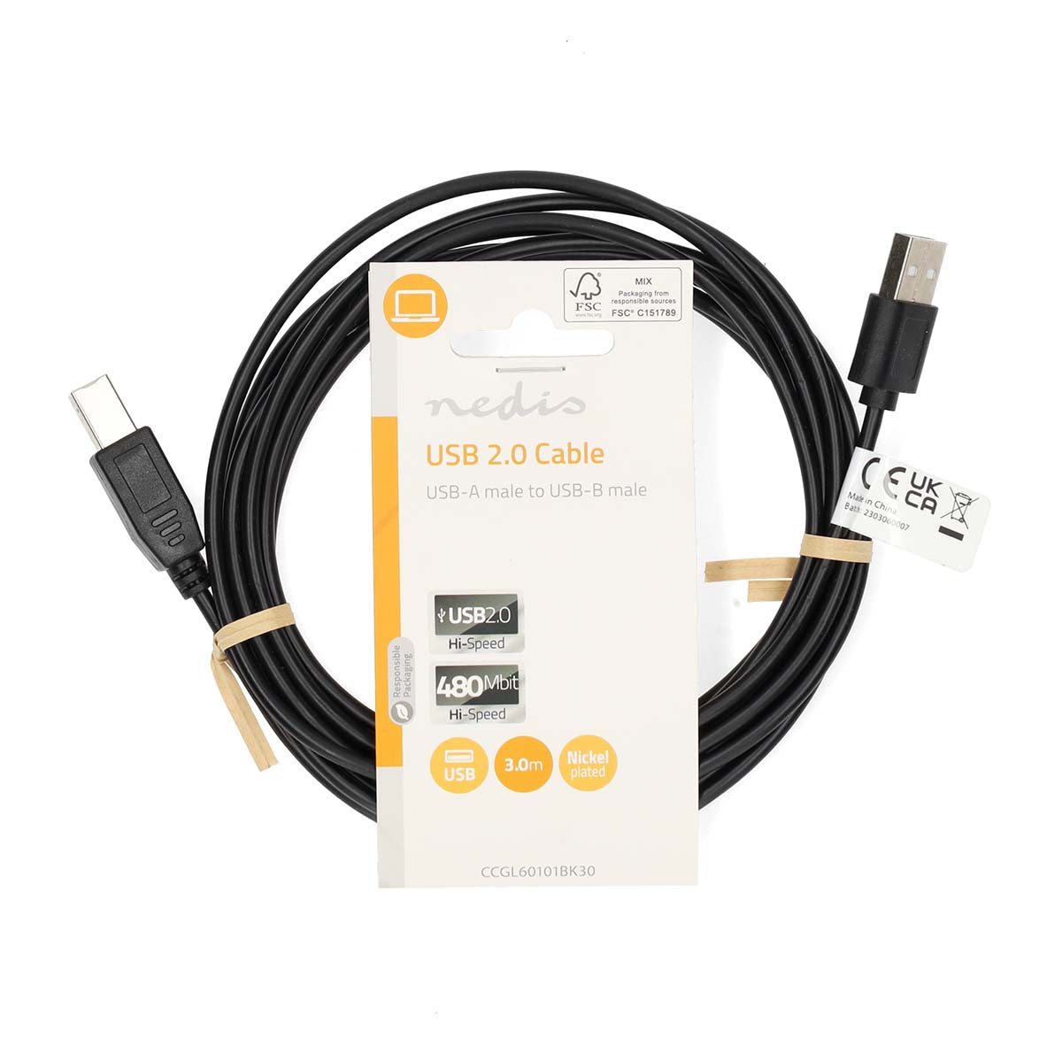 USB-A to USB-B (3m)