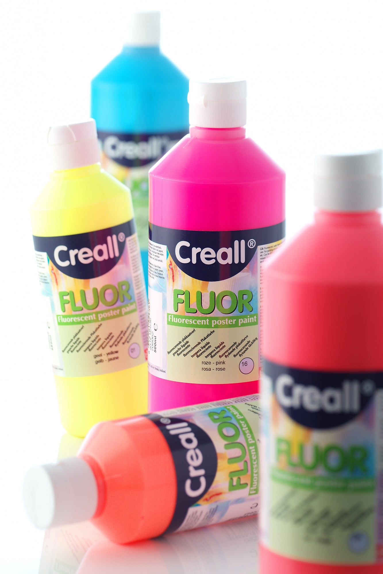 Fluorescent paint, 6 x 250 ml