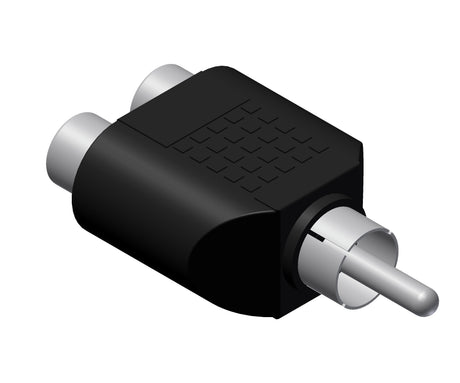 Y adapter 2 x RCA hun > 1 x RCA han
