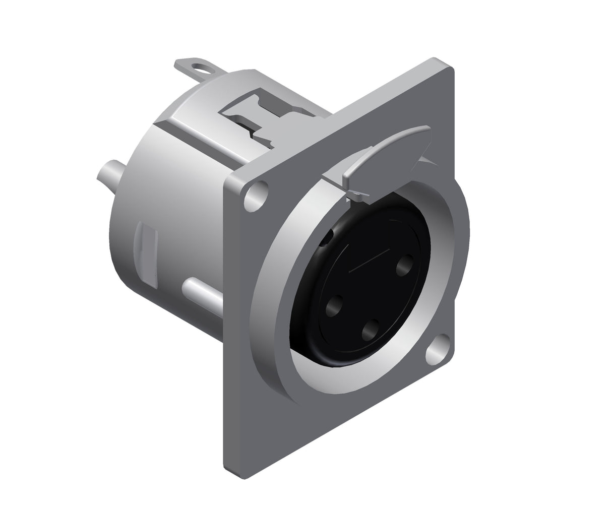 XLR chassis 3-pole hun D-series