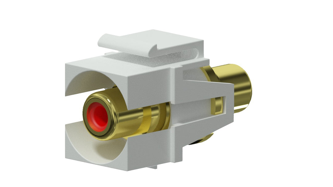 Keystone-Adapter RCA auf RCA (2 Stück), Weiß