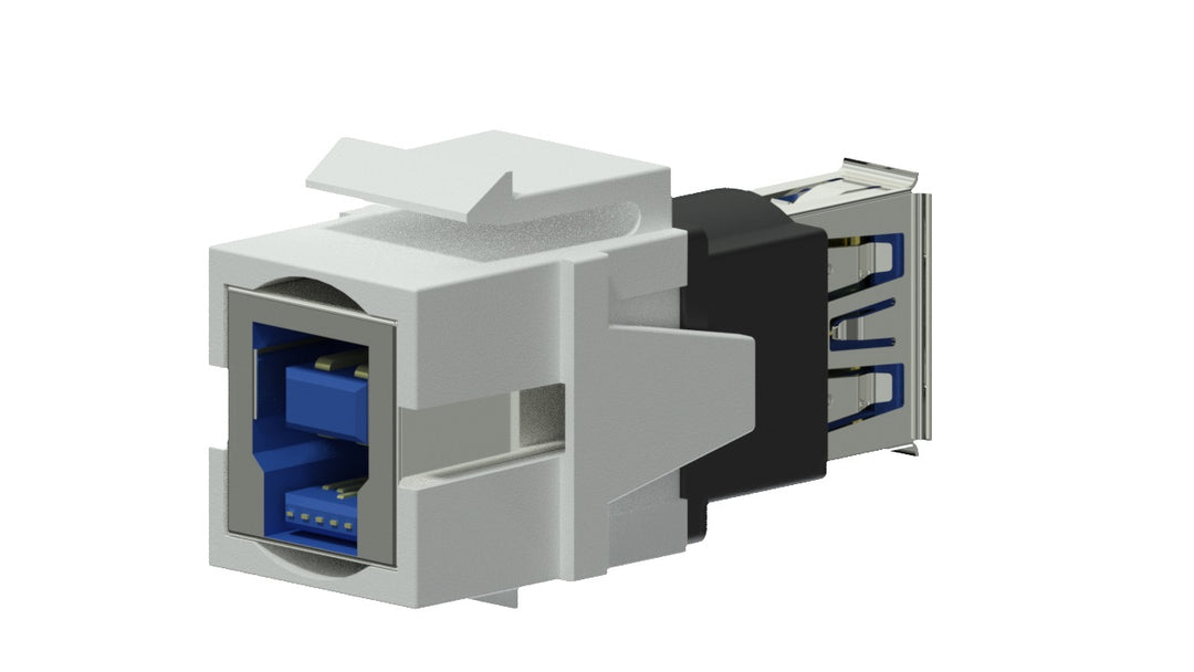 Keystone Adapter USB 3.0a für USB 3.0 B, Weiß