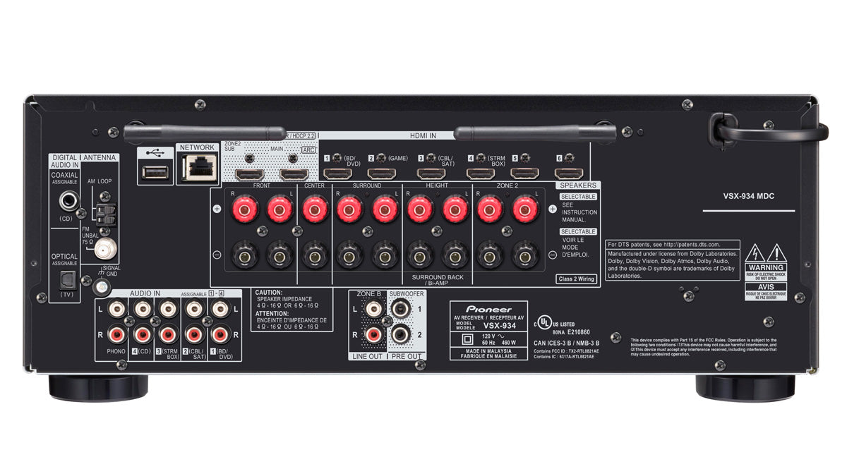 Pioneer VSX-935 7.2-channel Receiver ( 7x165 w) silver