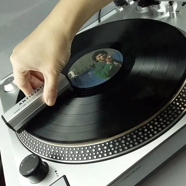 Velours- und Kohlefaserbürste für Vinylplatten