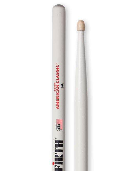 Vic Firth 5A Schlagzeugstöcke (Weiß)