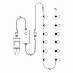 SmartLife Dekorative Lichterkette m. 48 Stk. LED Birnen