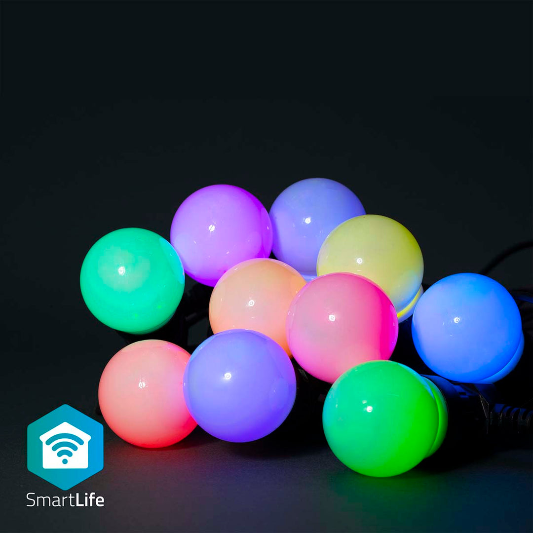 SmartLife Dekorative Lichterkette m. 10 Stk. LED Birnen