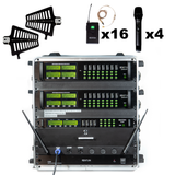 Renton Rack Wireless Combo System (4 Handgeräte + 16 Headsets)