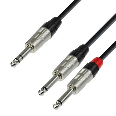 Y-Splitkabel Stereo zu 2x Mono Klinke (6m)