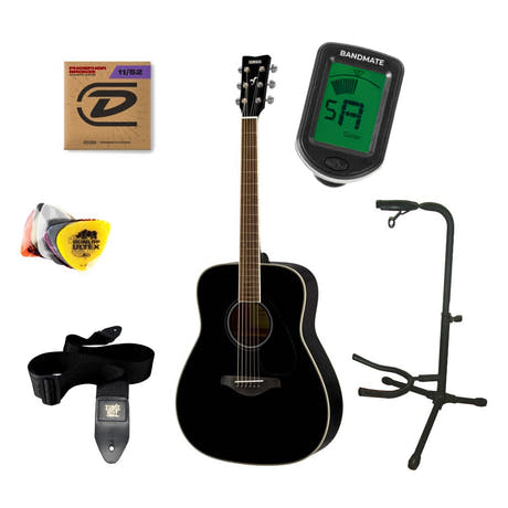 Yamaha FG820 BLII Western Gitarren Startpaket (Schwarz)