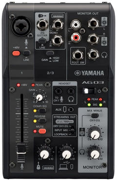 Yamaha AG03 MkII - Live Streaming Mixer (Schwarz)