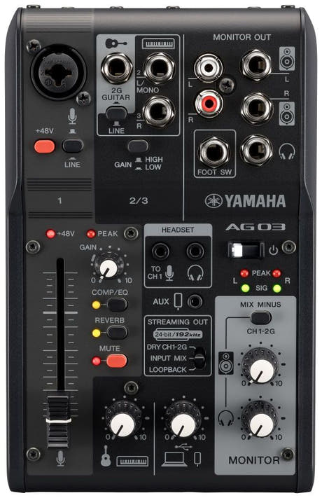 Yamaha AG03 MkII - Live Streaming Mixer (Schwarz)