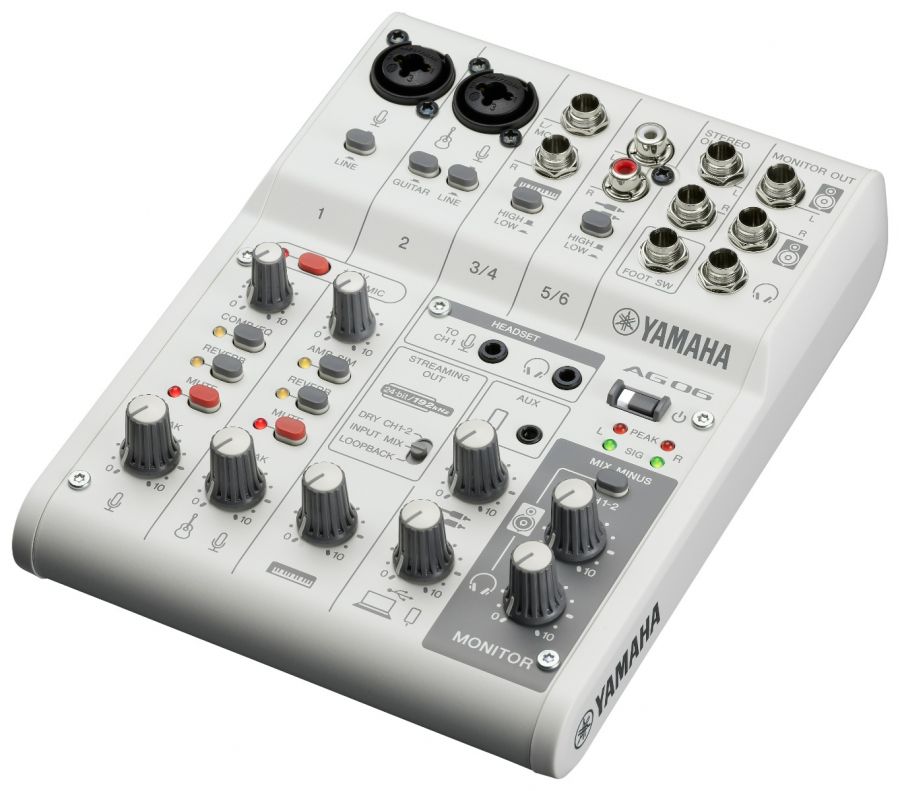 Yamaha AG06 MkII - Live Streaming Mixer (Weiß)