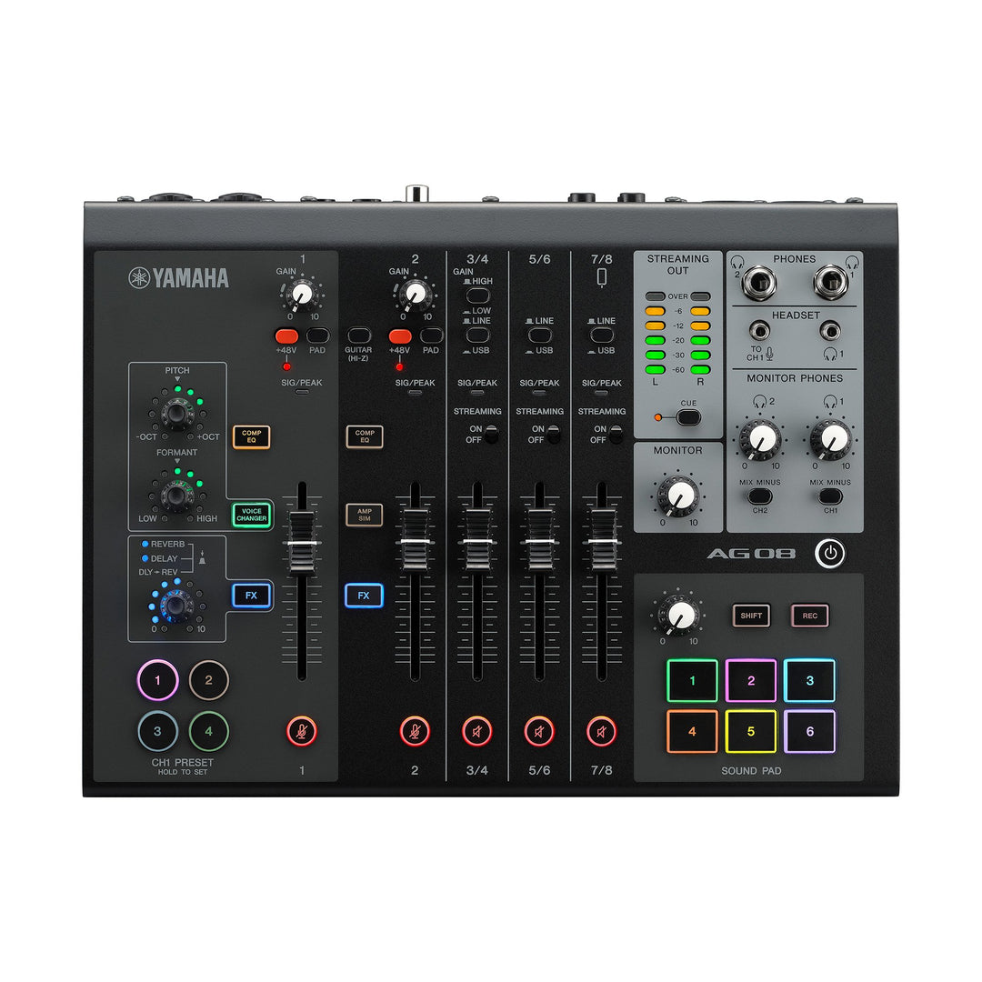 Yamaha AG08 - Live Streaming Mixer (Schwarz)