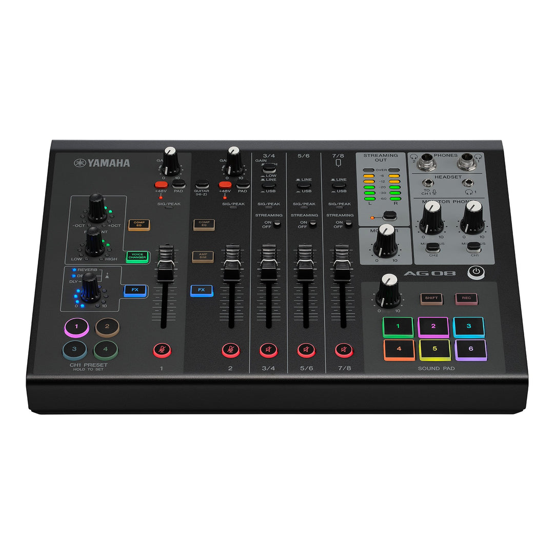 Yamaha AG08 - Live Streaming Mixer (Schwarz)