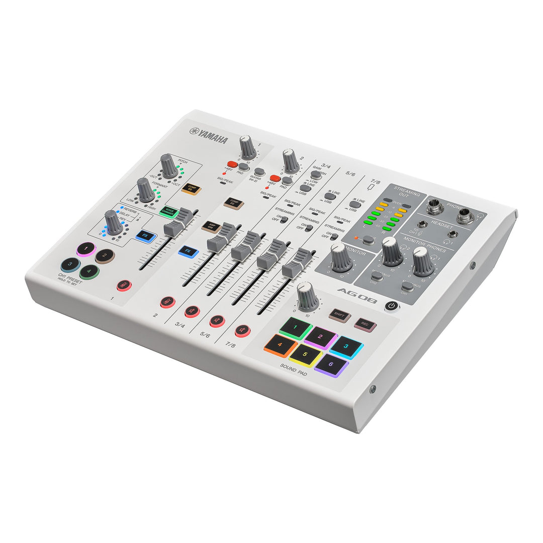 Yamaha AG08 - Live Streaming Mixer (Weiß)
