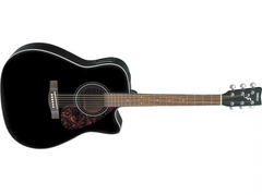 Yamaha FX370C Elektronische Akustikgitarre (Schwarz)