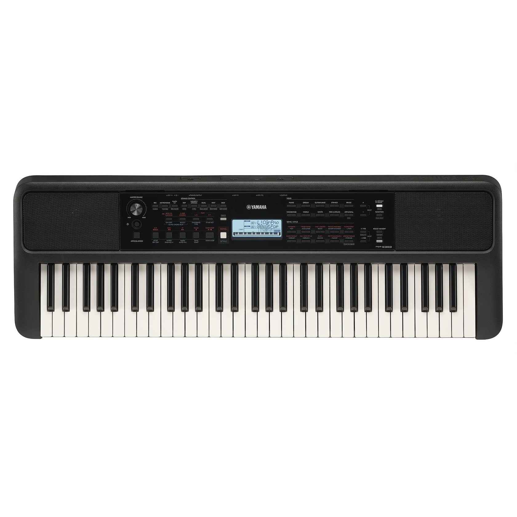 Yamaha PSR-E383 Keyboard (Black)