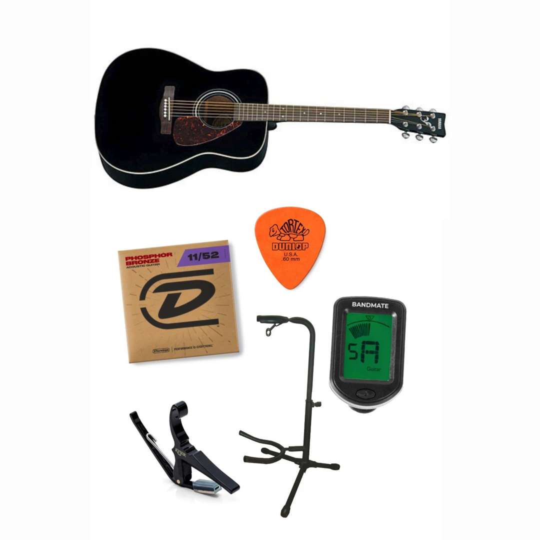 Yamaha F370 Westerngitarre (Schwarz) Bundle