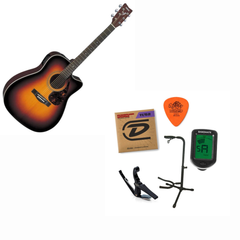 Yamaha FX370C Westerngitarre (Tobacco Brown Sunburst) Bundle