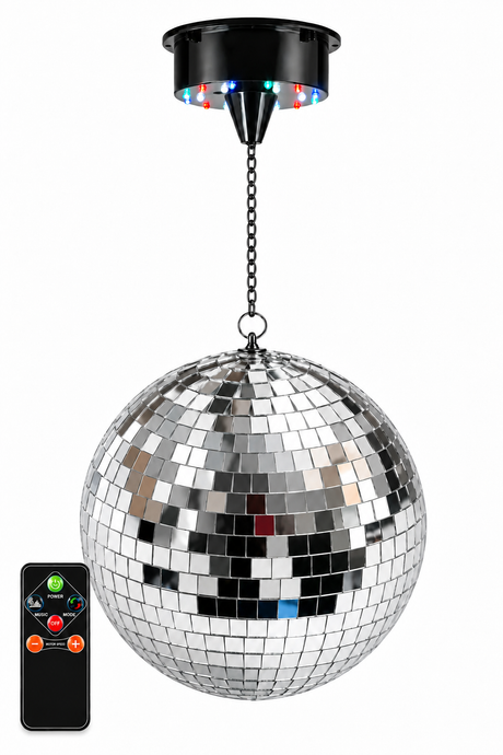 Light4Me Spiegelkugel 40 cm mit LED, Motor und Fernbedienung