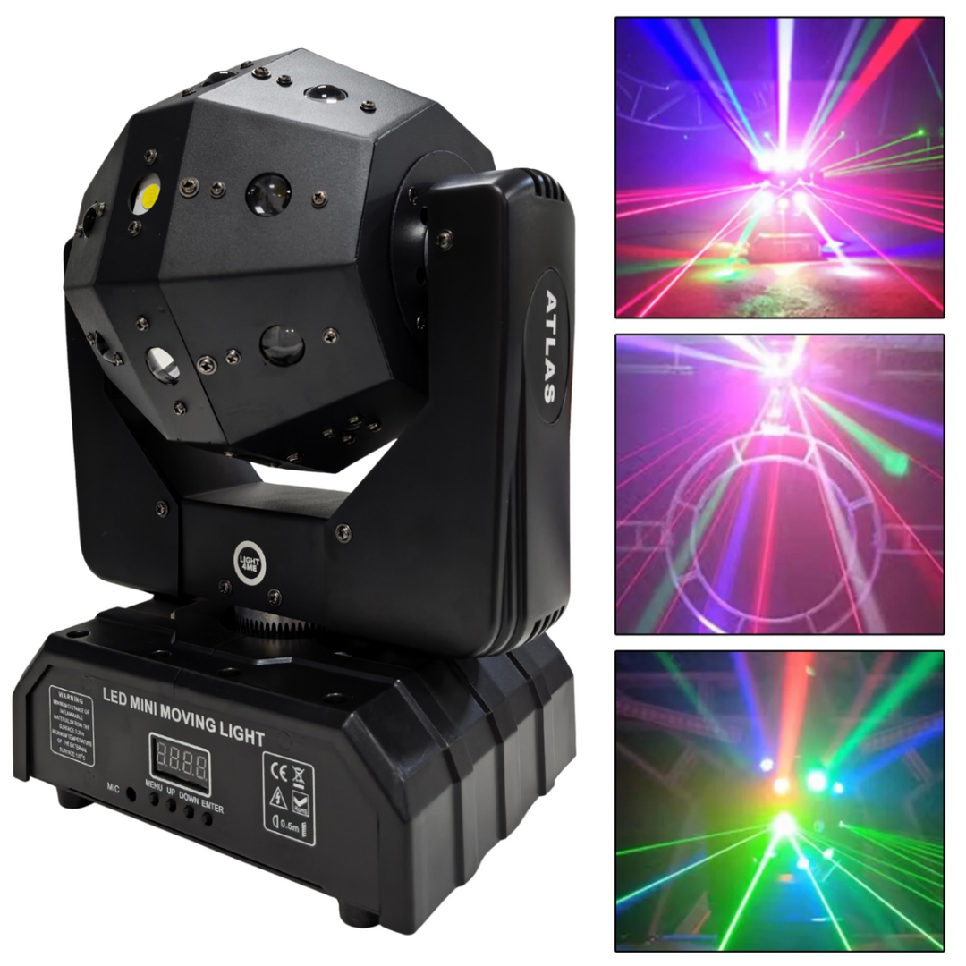 LIGHT4ME ATLAS bewegliche 4-in-1 LED Multieffektlampe