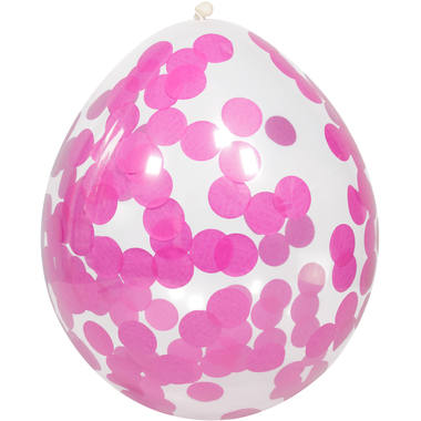 Ballons m. Konfetti (Pink, 30cm)