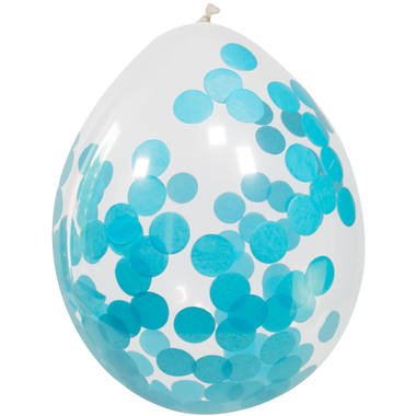 Ballons m. Konfetti (Blau, 30cm)