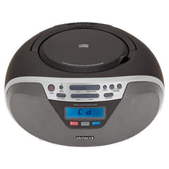 AIWA CDT-200 Boombox – CD, Bluetooth, USB & FM-Radio, silber