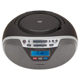 AIWA CDT-200 Boombox – CD, Bluetooth, USB & FM-Radio, silber