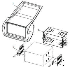 21CT23FT09 2-DIN Rahmen für Fiat