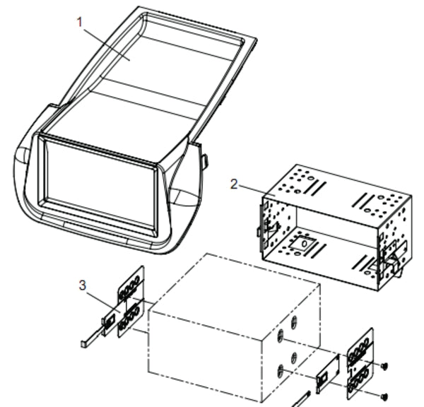 21CT23FT09 2-DIN Rahmen für Fiat