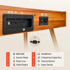 Donner DDP-80 E-Piano Holz Komplette Pakke