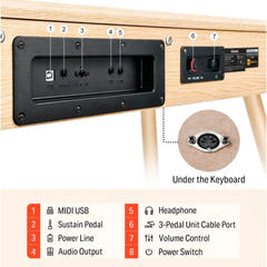 Donner DDP-80 E-Piano Beige Komplette Pakke