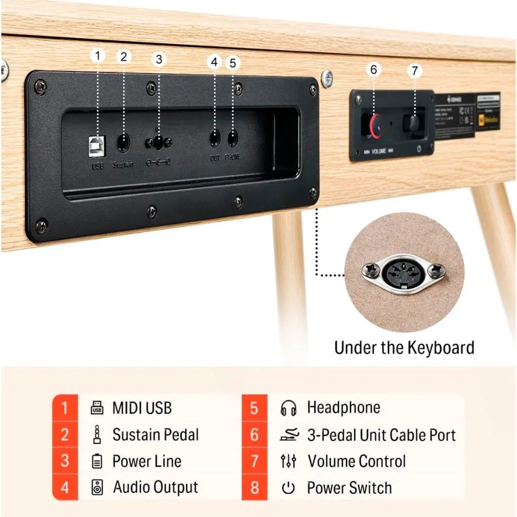 Donner DDP-80 digital piano, beige