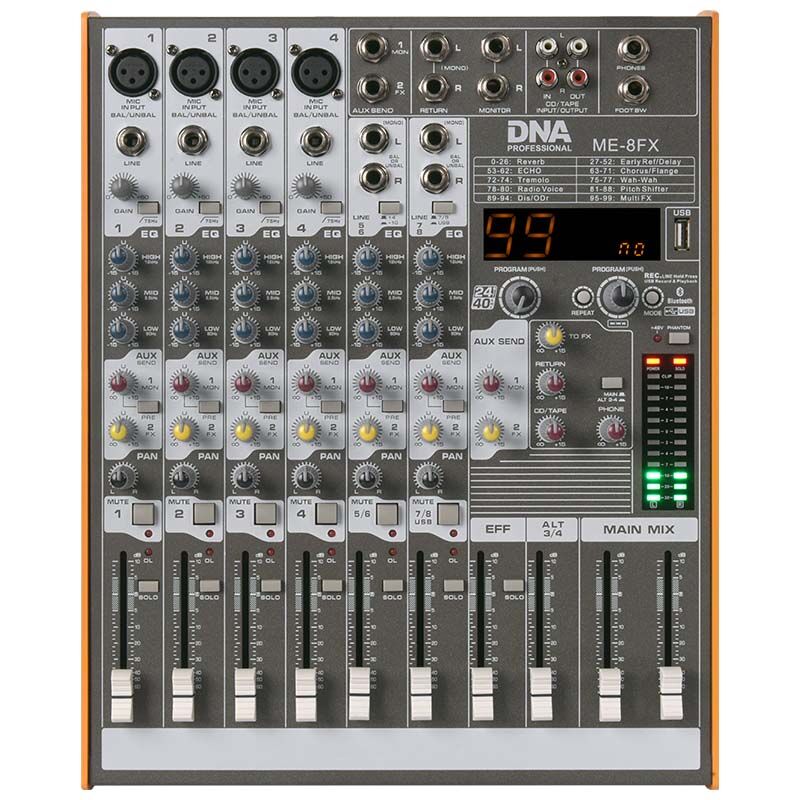 DNA ME-8FX 8-Kanal-Mixer mit Bluetooth