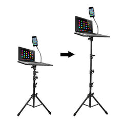 Laptop- und Projektorstativ mit Smartphonehalter