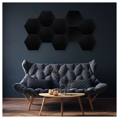 DNA AM3 BK Akustikpaneele 10 Stk Schwarz Hexagon