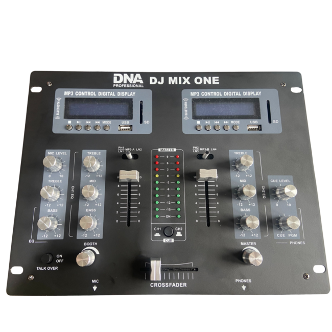 DNA DJ MIX ONE analoger Stereo Audiomixer Blau
