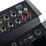 DNA QMX502 Analog Audiomixer 5 Kanäle Blau