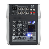 DNA QMX502 Analog Audiomixer 5 Kanäle Blau