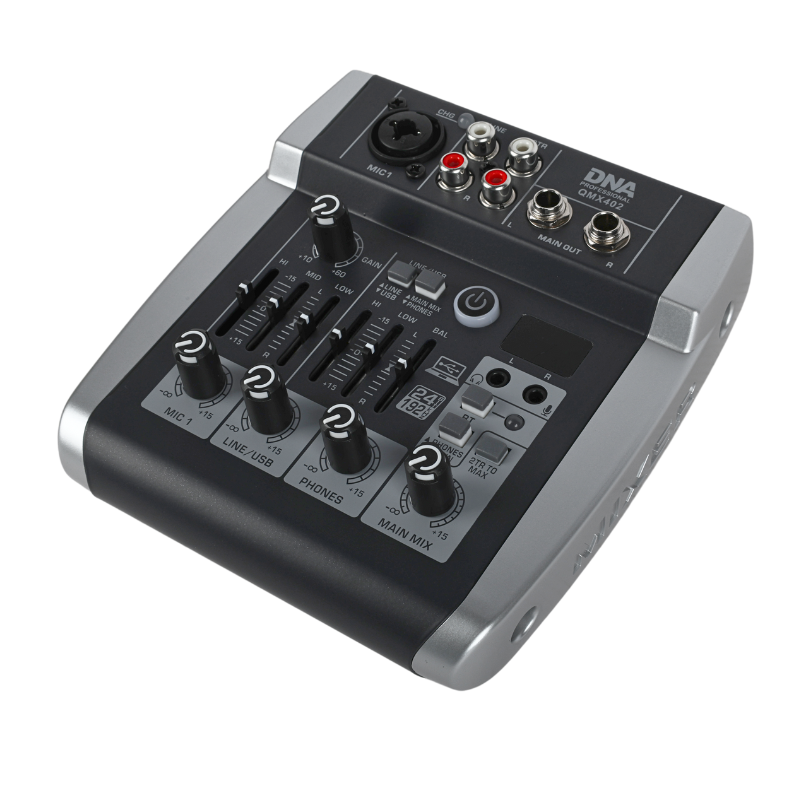DNA QMX402 Audiomischer 3 Kanäle und Bluetooth