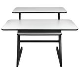 Studiotisch mit Regalen und Auszug für keyboard (120 cm)