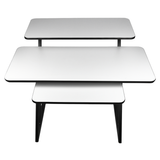 Studiotisch mit Regalen und Auszug für keyboard (120 cm)