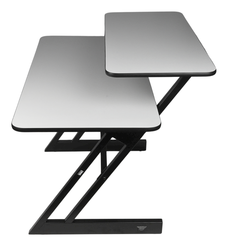 Studiotisch mit Regalen und Auszug für keyboard (120 cm)