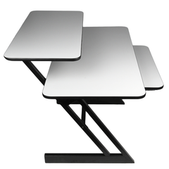 Studiotisch mit Regalen und Auszug für keyboard (120 cm)