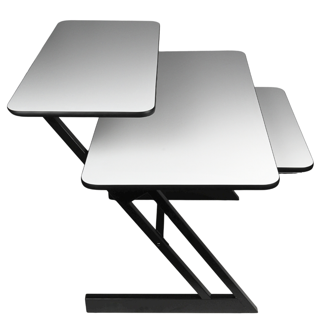 Studiotisch mit Regalen und Auszug für keyboard (120 cm)