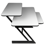 Studiotisch mit Regalen und Auszug für keyboard (120 cm)