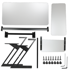 Studiotisch mit Regalen und Auszug für keyboard (120 cm)